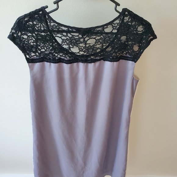 Express lacy black scoop neck dress. Size medium - Picture 7 of 9